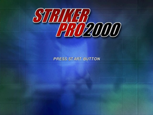 Striker Pro 2000 title screen for Sega Dreamcast